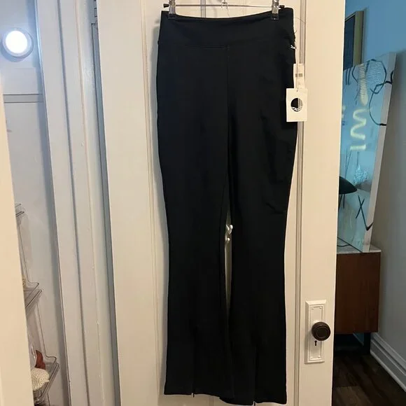 Anthropologie Black yoga pants with zippers size XS - Picture 1 of 10